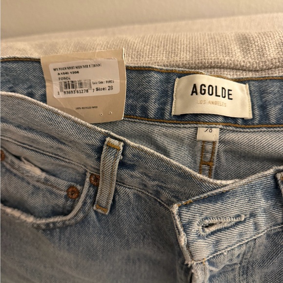 Agolde Light Blue 90s pinch waist straight Jeans - Picture 5 of 6